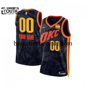 Maillot Basket Oklahoma City Thunder Personnalisé 2023-2024 Nike City Edition Navy Swingman - Enfant